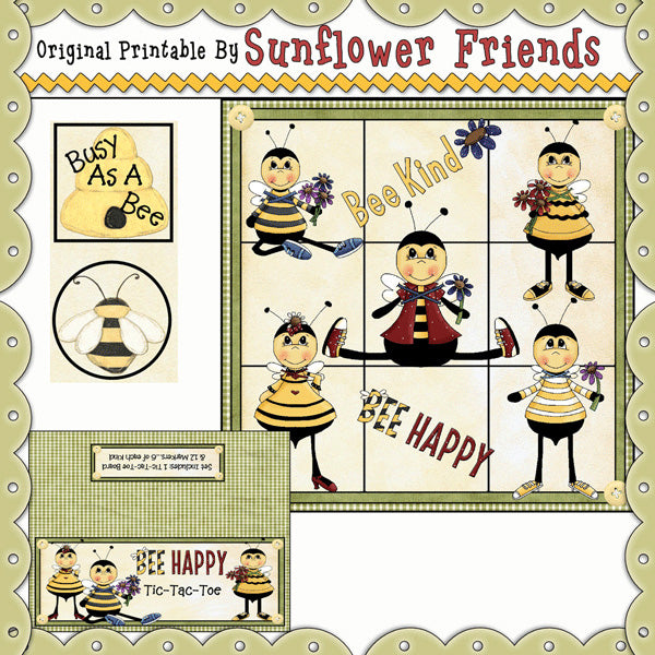 Juego de tres en raya Bee Happy *TTT353