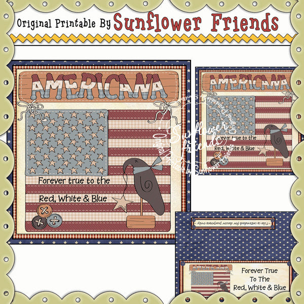 Juego de bloques de vidrio y azulejos Americana "Forever True" (54)