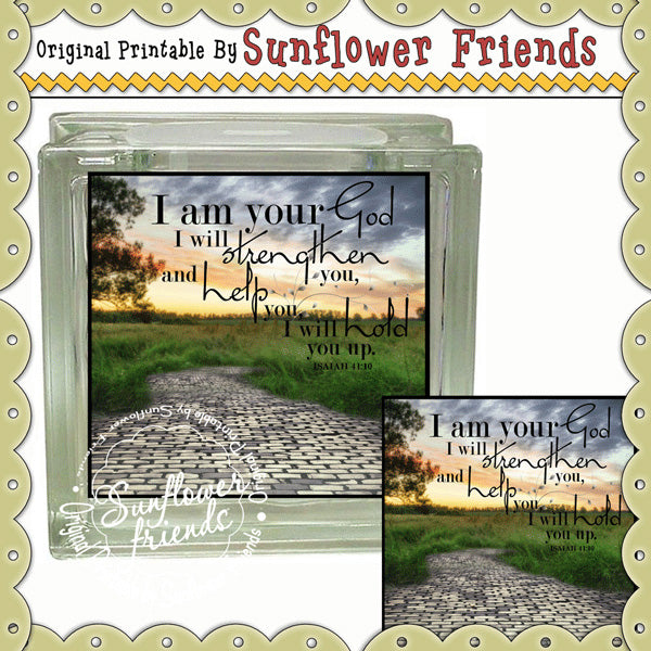 Isaiah 41:10...Glass Block & Tile Set...(TexpGB_60)