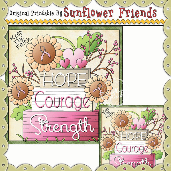 ~Hope. Courage,Strength~ Glass Block & Tile  *52