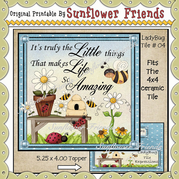 LadyBugs & Bees 4x4 Tile Expression Set_04