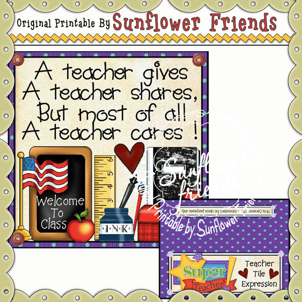 Teacher_4x4 Tile Set * B06