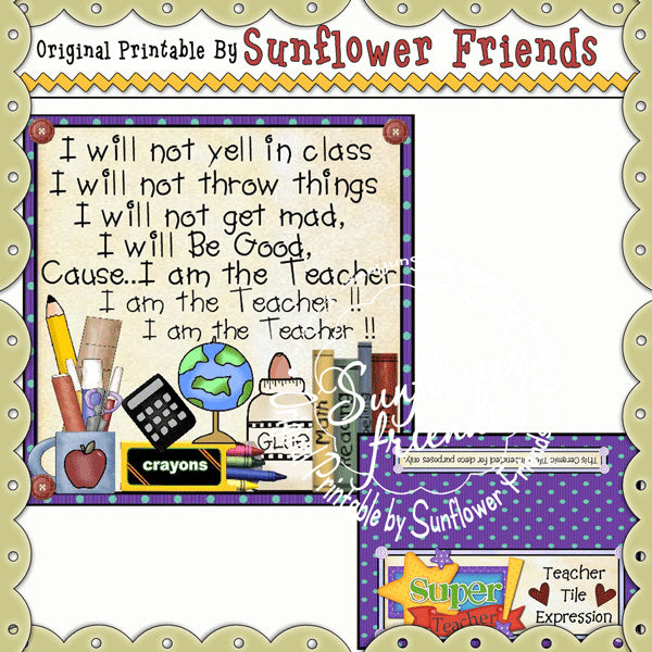 Teacher_4x4 Tile Set * B07