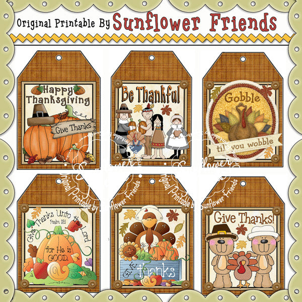 Thanksgiving Tags...Set of 6