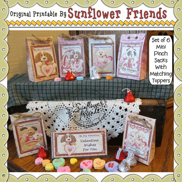 Puppy Love_Set of 6 Mini Pinch Sacks