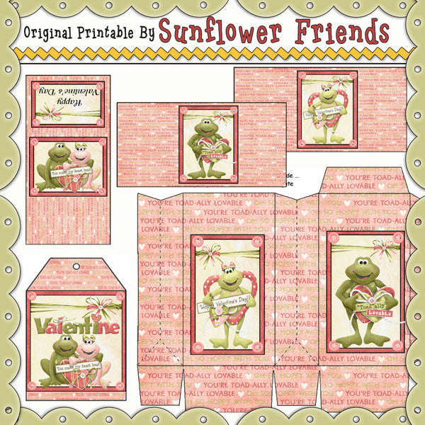 Toadally Pink Valentine Pinch Box