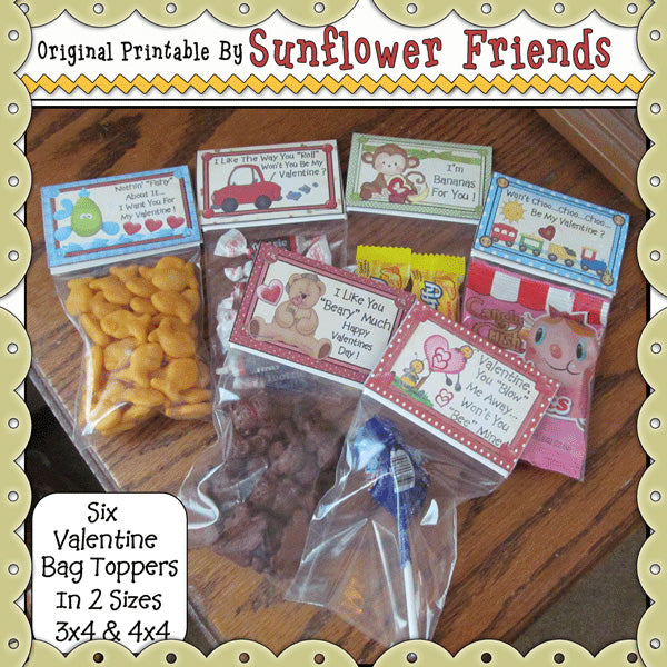 Cute Valentine Bag Toppers
