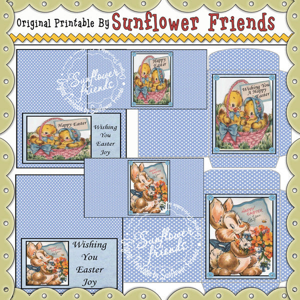 Easter Vintage Mini Candy Bar & Envelope Set_1201