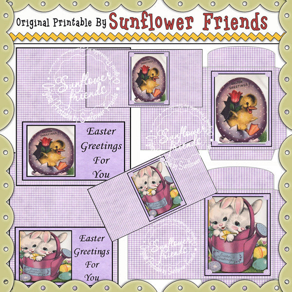 Easter Vintage Mini Candy Bar & Envelope Set_1202