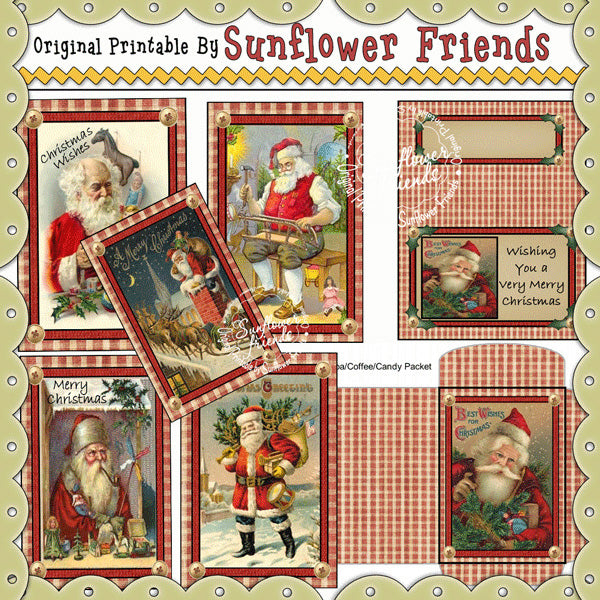 Vintage Santa Envelope Packets
