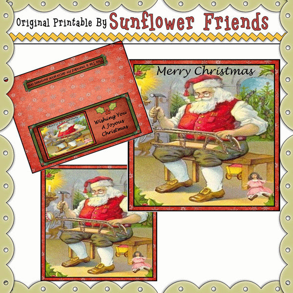 Vintage Santa Glass Block & Tile Set_02A