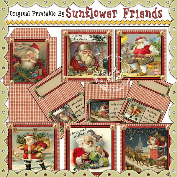 Vintage Santa Tea Bag & Coffee Envelopes