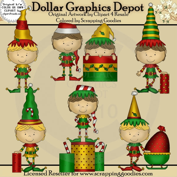 Elfos de Santa 1 - Clipart