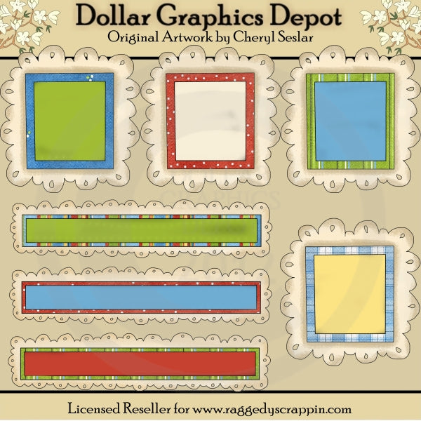 Marcos y títulos de garabatos escolares