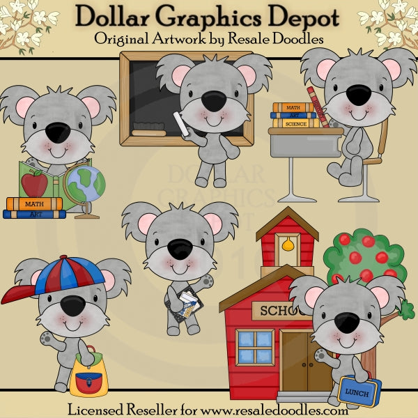Koala della scuola - ClipArt