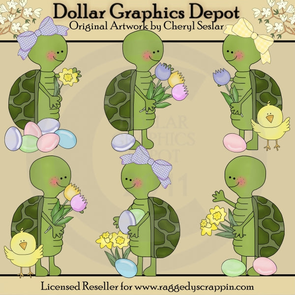 Tartarughe stupide - Pasqua - ClipArt