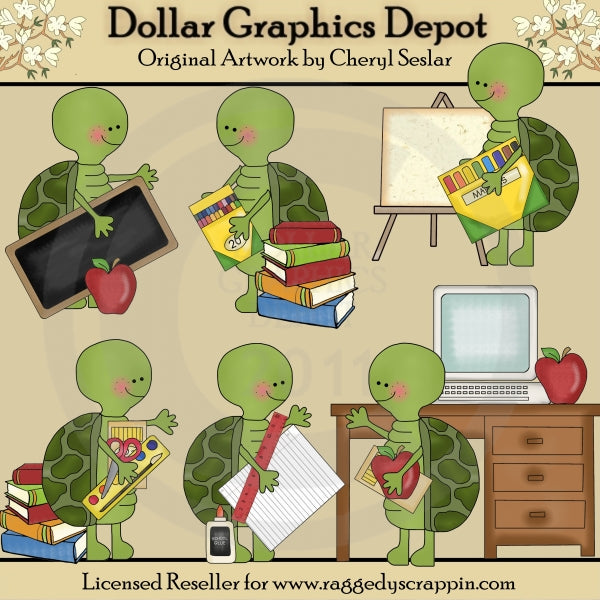 Silly Turtles - School - Clip Art
