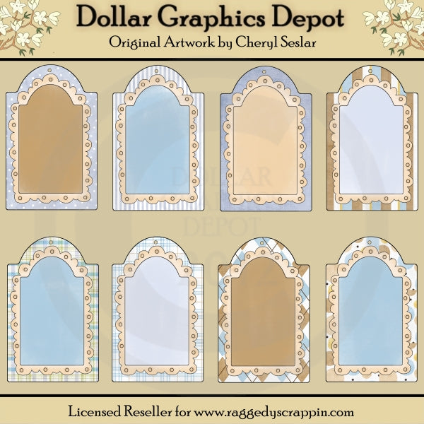 Snips and Snails Doodle Tags - Printables