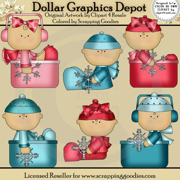 Snow Babies - Clip Art