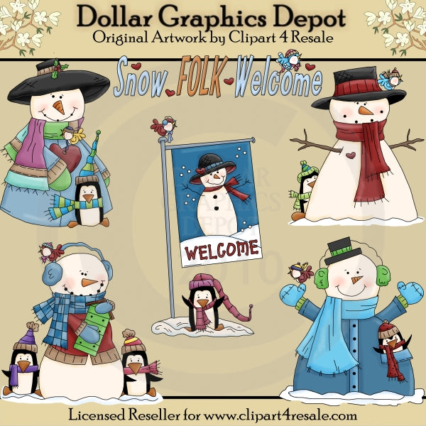 Bienvenida de Snow Folk - Imágenes prediseñadas - *Exclusivo de DCS*