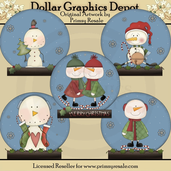 Globi di neve - Pupazzi di neve - ClipArt