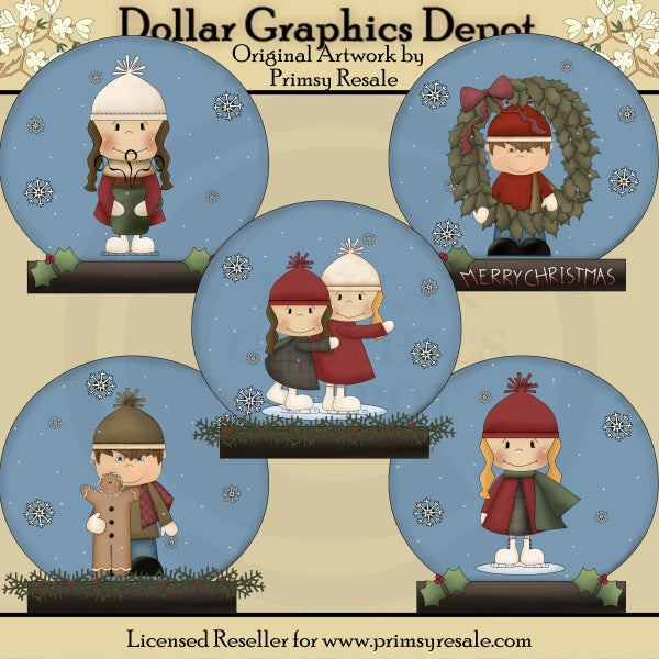 Globi di neve - Bambini invernali - ClipArt