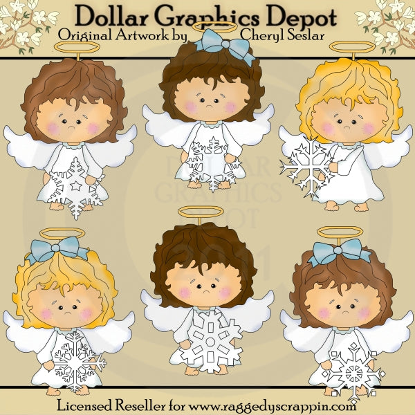 Angeli del fiocco di neve - ClipArt