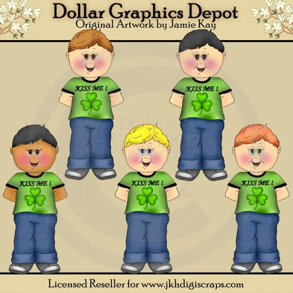 Ragazzi del giorno di San Patrizio - ClipArt