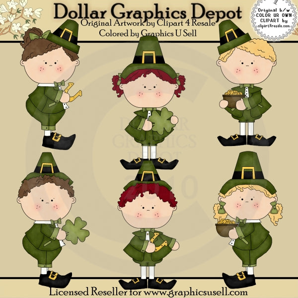 St. Patty's Day Kids - Clip Art