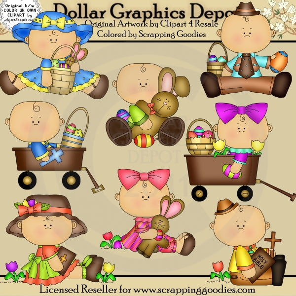 Sweet Easter Babies 1 - Clip Art