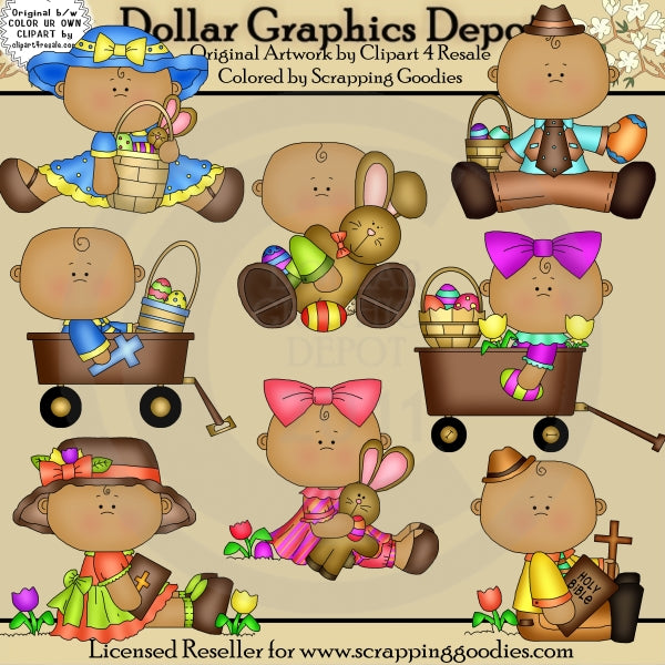 Sweet Easter Babies 2 - Clip Art