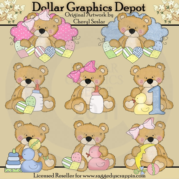 Dulces Rellenos - Ositos Bebé - Clipart