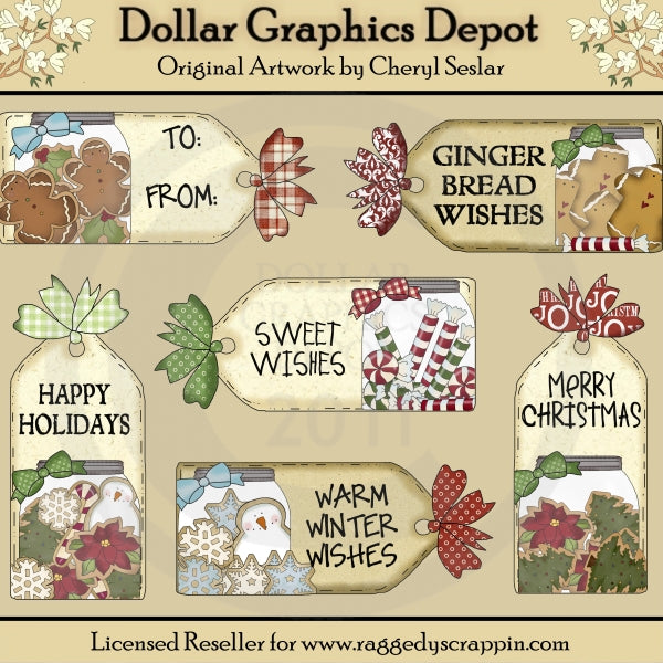 Sweet Wishes Christmas Tags