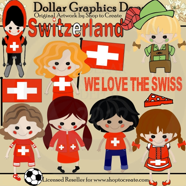 Muñecas Suizas - Clipart