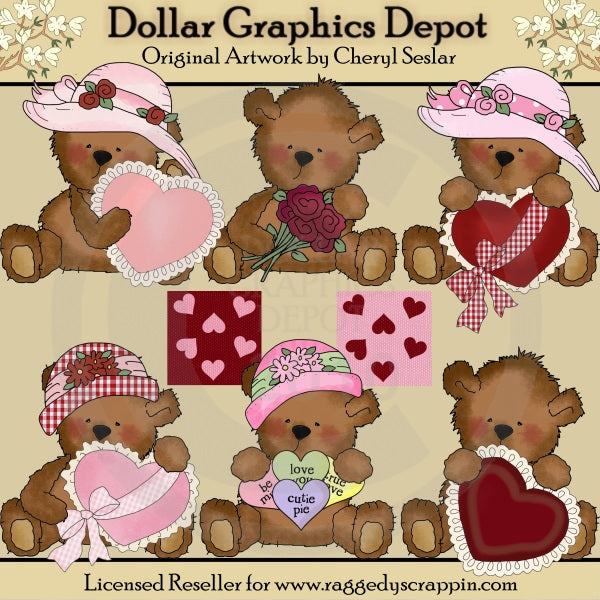 Peluches andrajosos - Be Mine - Clipart