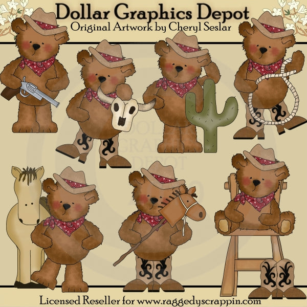 Peluches andrajosos - Buckaroos - Clipart