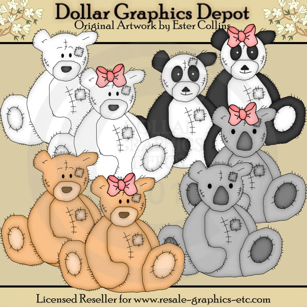Tatty Bears - Clip Art