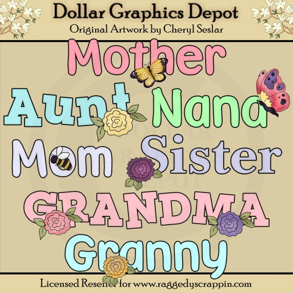 Le donne nella mia vita Word Art