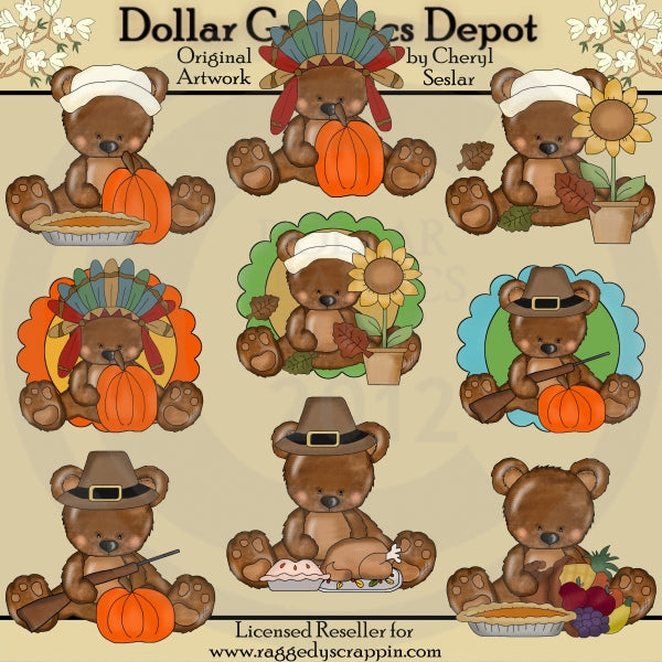 Theodore y Thelma - Dar gracias - Clipart