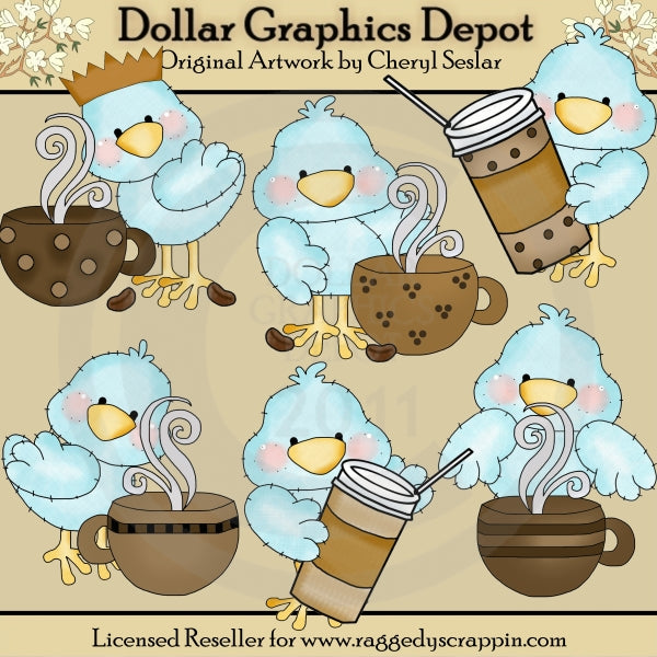 Tiny Tweets - Coffee Time - Clip Art