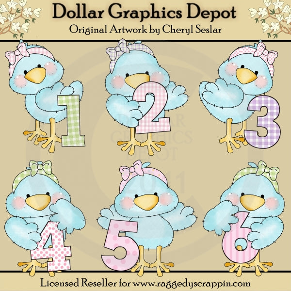 Tiny Tweets - Numbers - Clip Art
