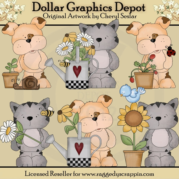 Tuff and Tiger Love Gardening