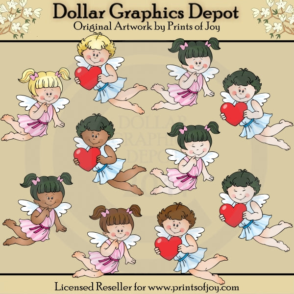 Angeli di San Valentino 1 - ClipArt
