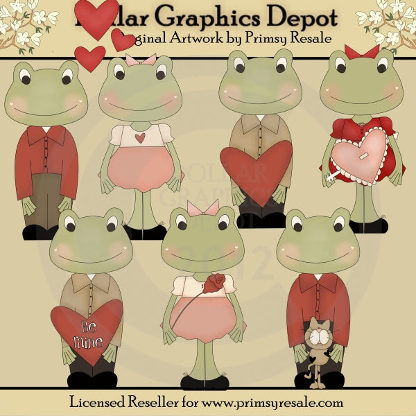 Froggies di San Valentino - ClipArt