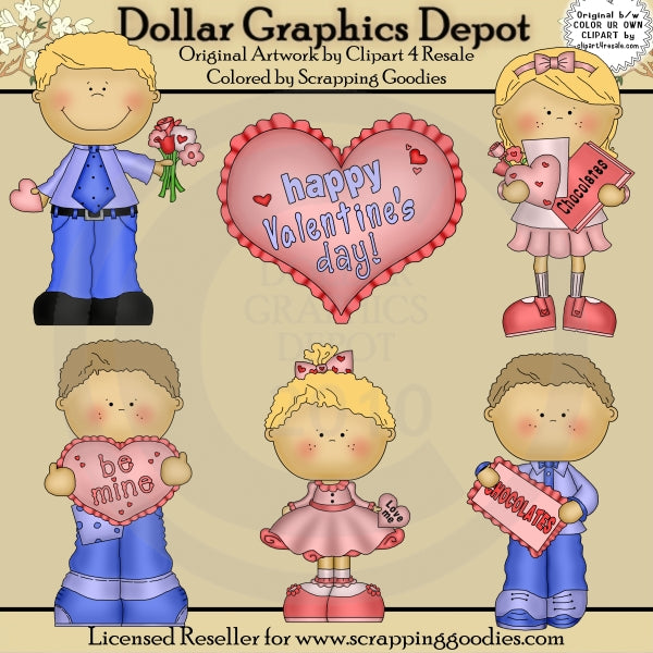 Valentine Kids 1 - Clip Art