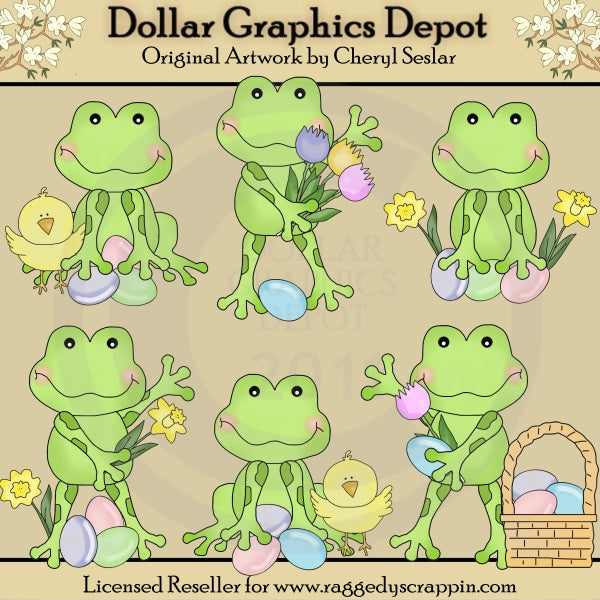 Piccole rane - Pasqua - ClipArt