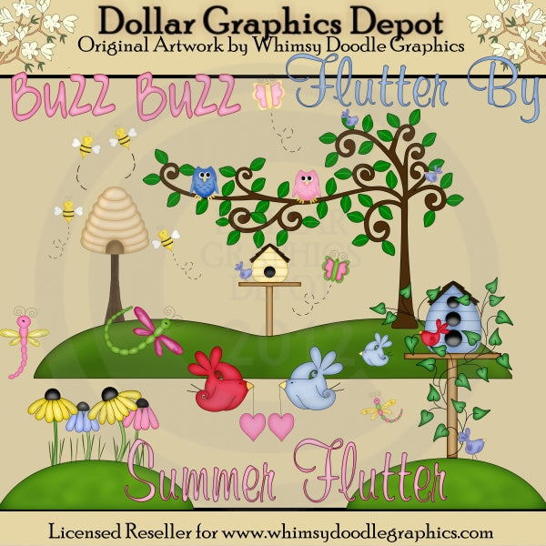 Uccelli e insetti stravaganti - ClipArt