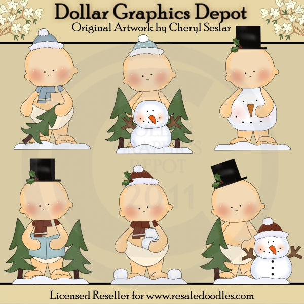 Bambini invernali - ClipArt