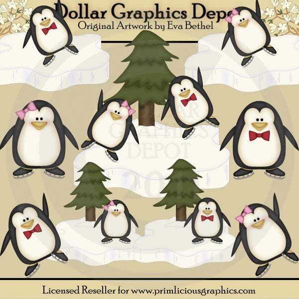 Pingüinos De Invierno 2 - Clipart