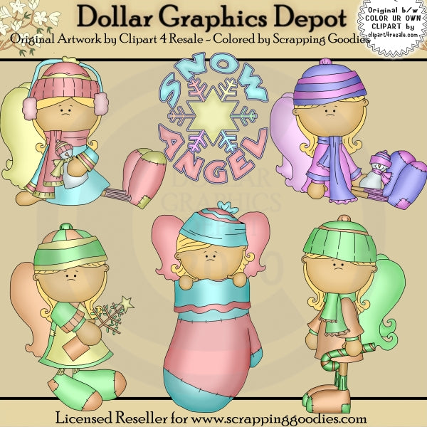 Deseos De Invierno Ángeles 1 - Clipart